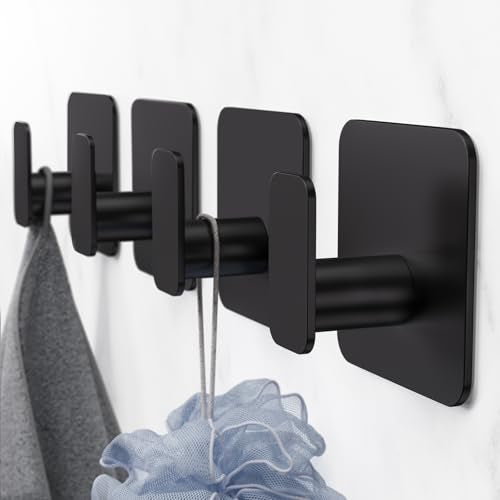 Black Hooks for Hanging Heavy Duty (4 Count)