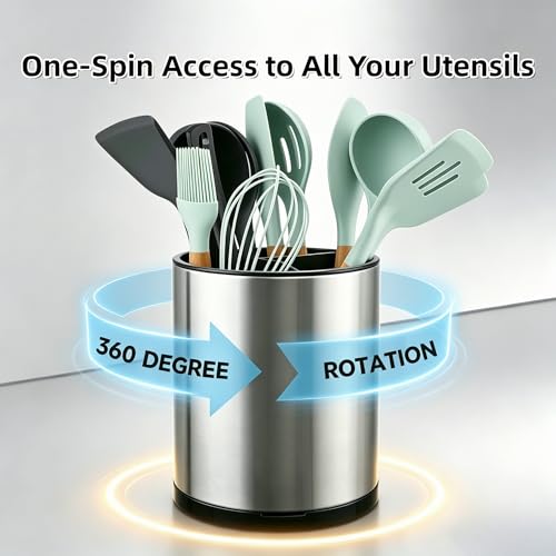 Kitchen Utensil Holder (Large & Medium / silvery)