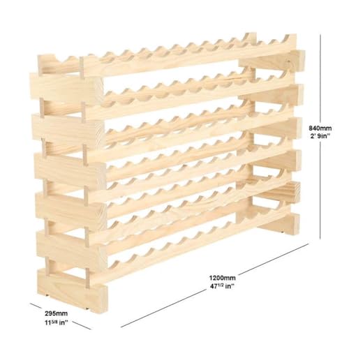 72 Bottle Wine Rack (Dark Stain)