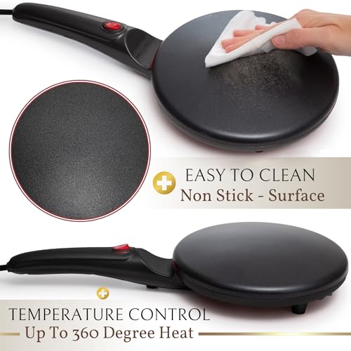 Black Electric Crepe Maker (8 Inch Corded / Black)