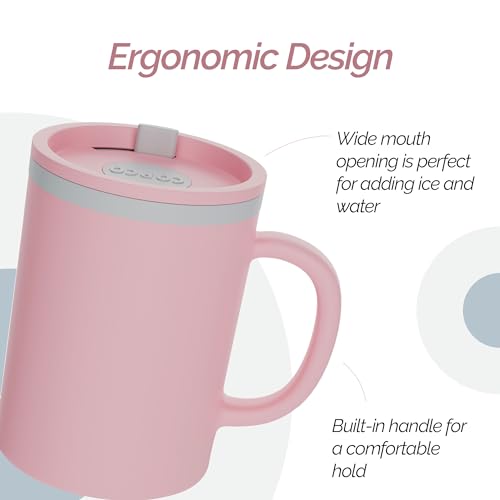 Iconic Desk Mug 16 Oz (Light Blue/Pink)
