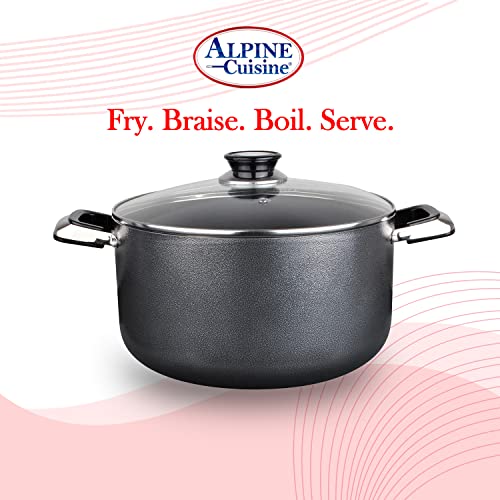 24 Quart Non stick Stock Pot with Tempered Glass Lid and Carrying Handles (24-Quart Stock Pot / Standard Packaging)