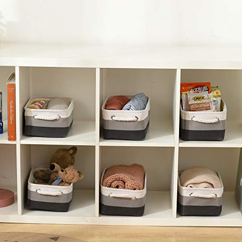 Small Storage Baskets for Shelves (Gray Gradient / Small (Pack of 6))