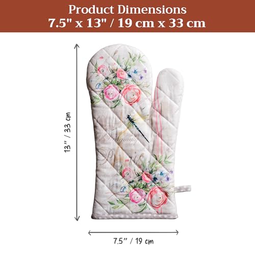 Maison d'Hermine Oven Gloves 100% Cotton Oven Mitt (094 - Champ De Mars / 7.5" x 13" (Oven Mitt))