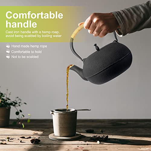 Japanese Tetsubin Tea Kettle Cast Iron Teapot with Stainless Steel Infuser 60 oz (60 oz / 1800 ml)