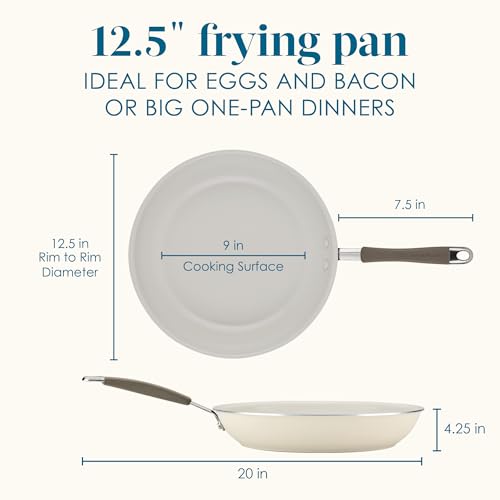 Cucina Ceramic Nonstick Frying Pan (Skillet (12.5") / Almond)