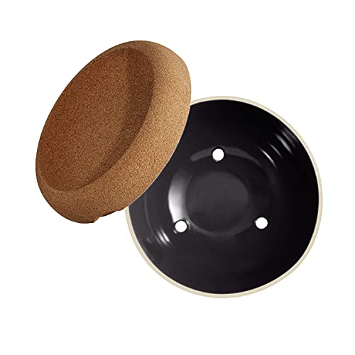 Deep Ceramic Food Storage Bowl (Black Truffle / 10.6" Dia)