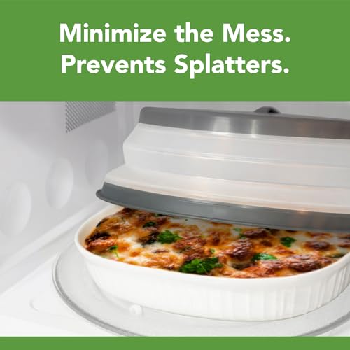 Microwave Splatter Cover for Food (Charcoal / Large (13 inch))