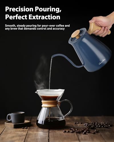 Gooseneck Electric Kettle (Blue / 0.8 Quarts)