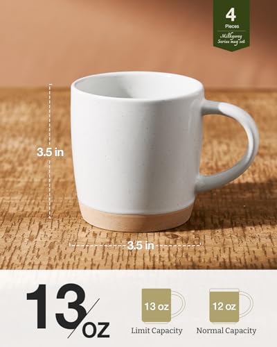 Milkyway Coffee Mugs of 4 (Milkyway-White / 4 Count (Pack of 1))