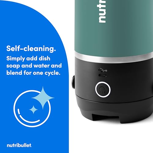 Flip Portable Blender with Insulated Cup (20 oz / Eucalyptus)