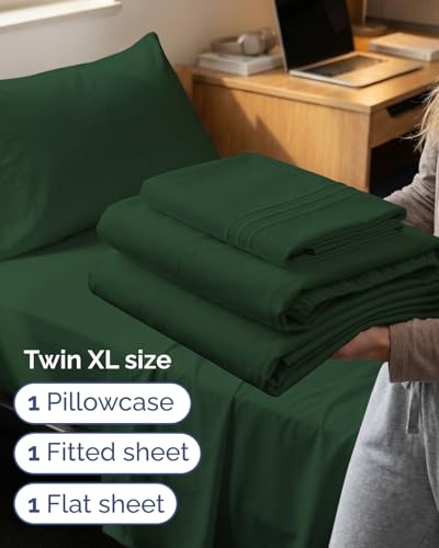 Twin XL 3 Piece Sheet Set (17 - Emerald Green / Twin XL)