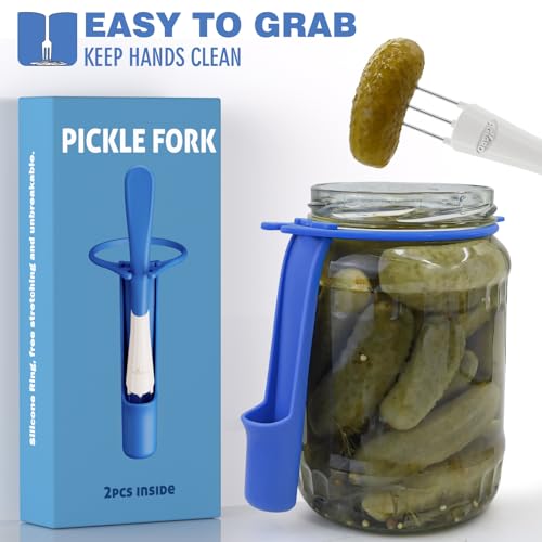 2 Pack Pickle Fork Pickle Grabber Tool (Blue)