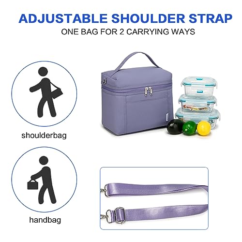NOL 8L Insulated Lunch Bags for Women Cooler Bag Lightweight Nylon Waterproof Lunch Box For Work
