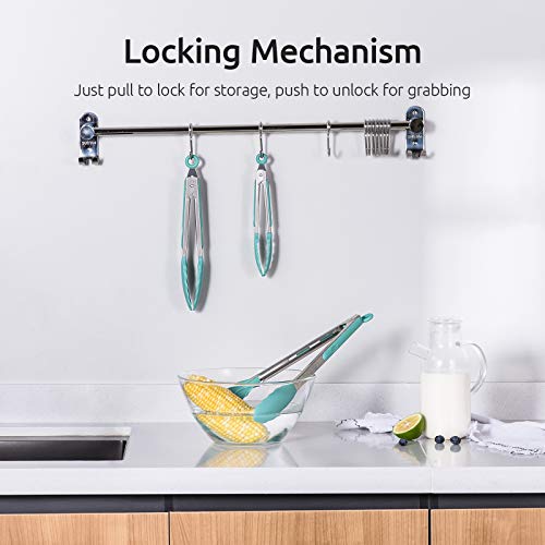 Kitchen Tongs for Cooking ((02) Aqua Sky)