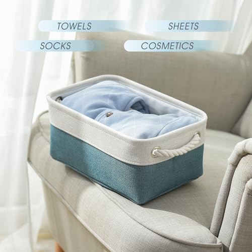 Organization and Storage Basket for Gifts Empty (White&Green / Small-6 Pack)