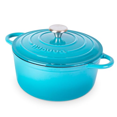 Cast Iron Pot with Lid (Blue / 5-Quart - Deep)