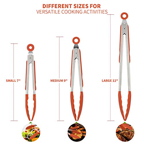 Kitchen Tongs for Cooking ((06) Orange)