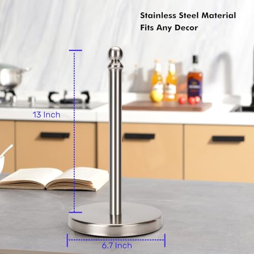 Paper Towel Holder Countertop with Weighted Base