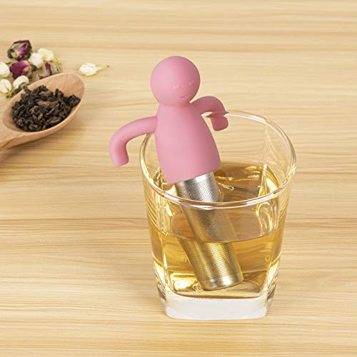 Loose Leaf Tea Infuser Tea Steeper for Girl Kid Extra Fine Mesh Pink (Pink)