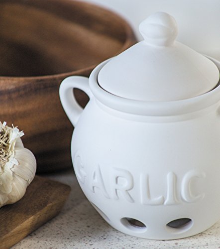 Garlic Keeper and Storage (White)