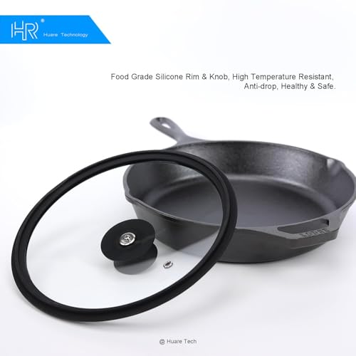 HR Technology Tempered Glass Cookware Lid (10" / Black)