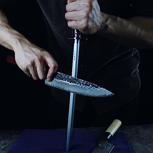 Sharpening Steel Knife Sharpener Rod Round 12 IN Honing Steel for Knife