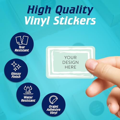 Custom Vinyl Stickers Your Image (100 Count)