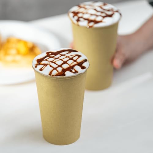 16z Kraft Paper Coffee Cups [1 (16 OZ / Kraft)
