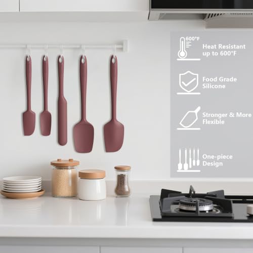 Silicone Spatula Set of 5 (Pure Wine)