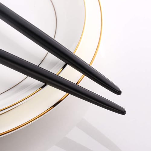 Black Gold Salad Serving Utensils (Black/Gold)