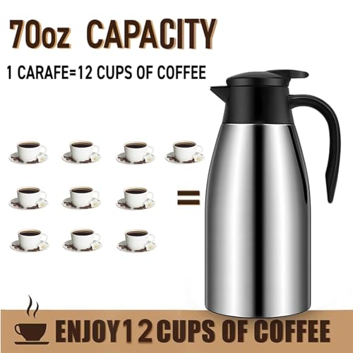 70oz Thermal Coffee Carafe (Silver+Silver)