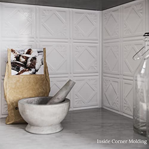 Tin Backsplash [5 (Pattern #19 / Bright White Satin)