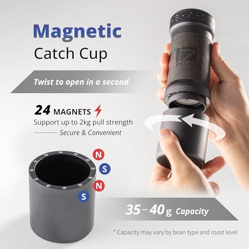 K Ultra Manual Coffee Grinder Silver with Carrying Case (K-Ultra Silver with Carrying Case)