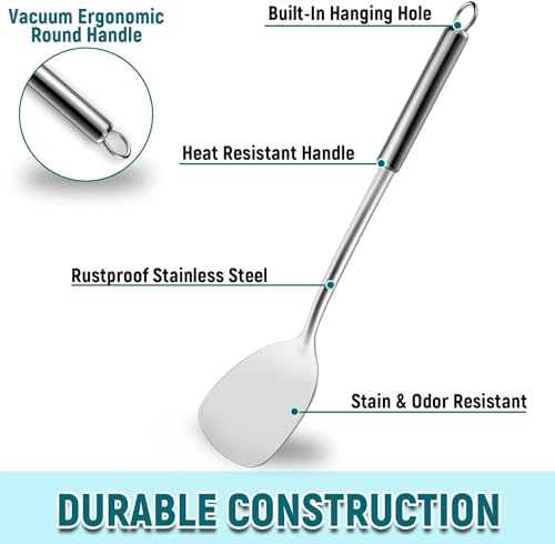 2 Pcs Solid & Slotted Spatula Set (2P-Argent)