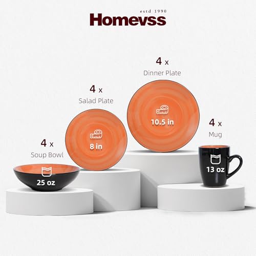 Stoneware Sonoma 16pc Dinnerware Set (16pc Set / Orange)
