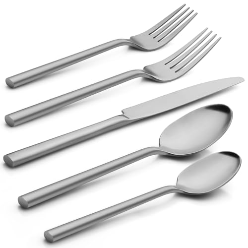 Potter 20 Piece Forged Silverware Set (Satin-Silver / 20 pieces for 4)