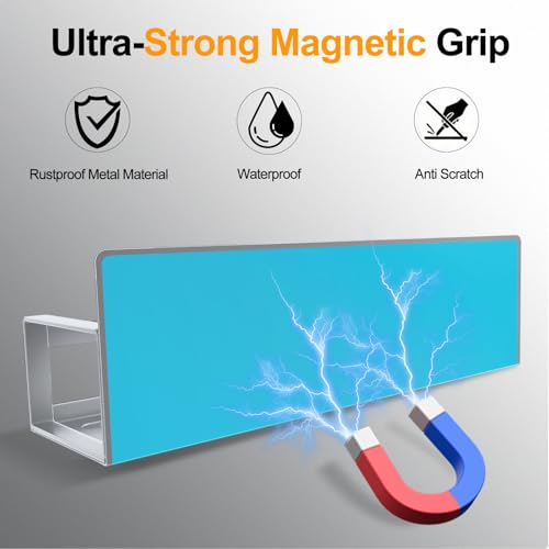 Magnetic Spice Rack for Refrigerator (Gray-4 Pack)