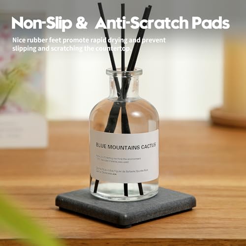 4PCS Water Absorbing Sponge Holder Diatomite Stone Sink Tray Mat (4 Pack - Dark Gray / 9" X 3.5")