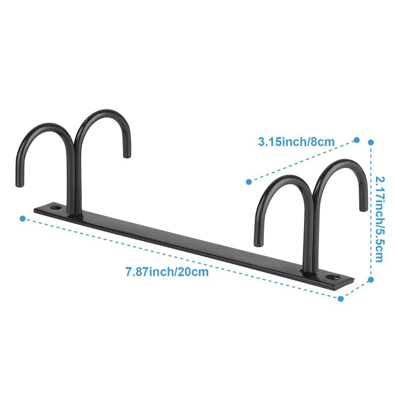 Mug Rack Under Cabinet (Black / 2 Pack)