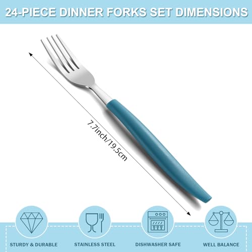 24 Piece Dinner Forks Set (7.7'' Dinner Forks - 24PCS)