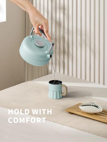 Teapot with Removable Infuser (0.8 Quarts / Babyblue Cylinder)