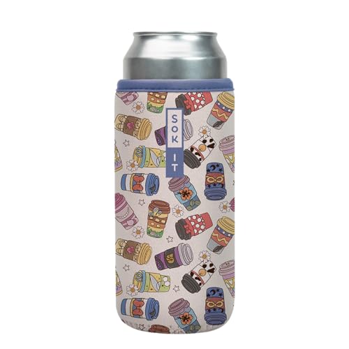 CanSok Sleeve for Beer & Soda Insulated Neoprene Cover (Happiest Cup / 25oz Can Sleeve)