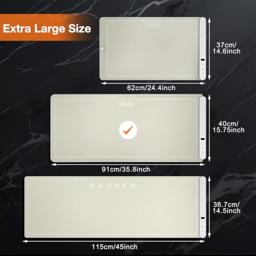Extra Large Warming Mat for Food (XX Large Size: 36"x16" / Khaki)