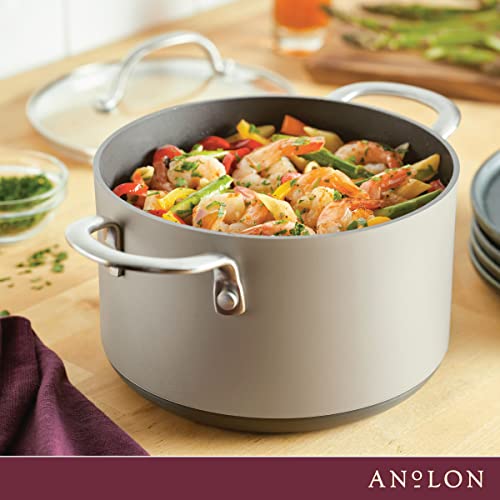Achieve Hard Anodized Nonstick Saucepot with Lid (Saucepot (4 Quart) / Silver)