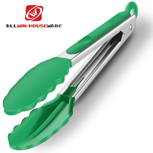 2 Pack Silicone Kitchen Tongs (Turquoise)