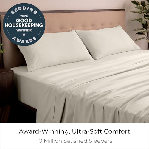 4 Piece Microfiber Sheet Set (1128 Golden Ivory / King)