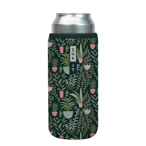 CanSok Sleeve for Beer & Soda Insulated Neoprene Cover (Green Living / 25oz Can Sleeve)