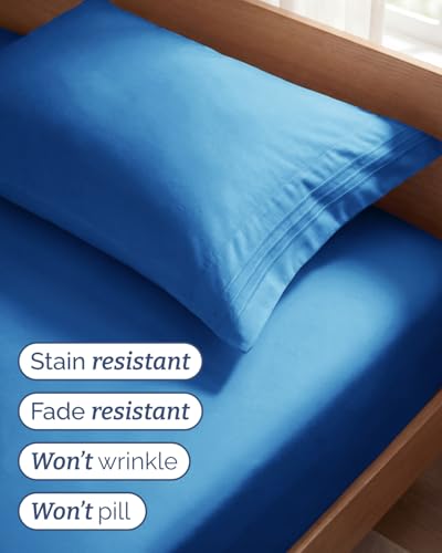 Twin Size 3 Piece Sheet Set (19 - Royal Blue / Twin)