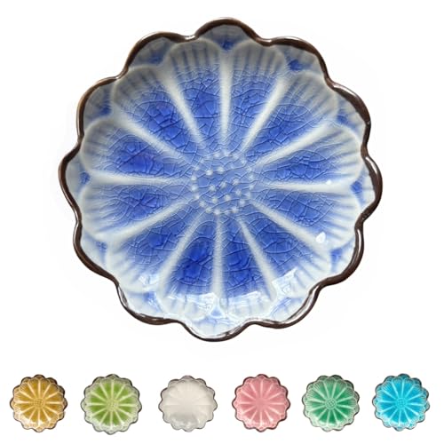 Ceramic Spoon Rest for Stove Top (Cracks Deco, Sapphire)